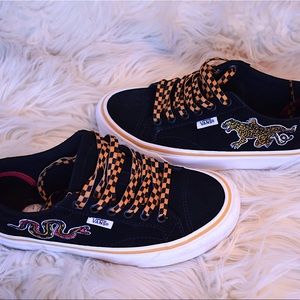 Urban outfitters jaguar/snake embroidered vans